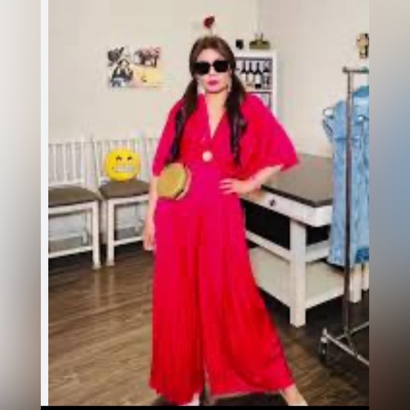 Zara Winkled Satin Effect Jumpsuit. New With Tags. - Picture 7 of 7